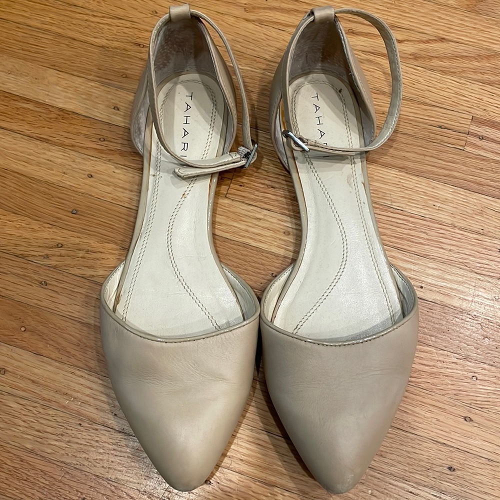 Tahari Jessica ankle strap flats